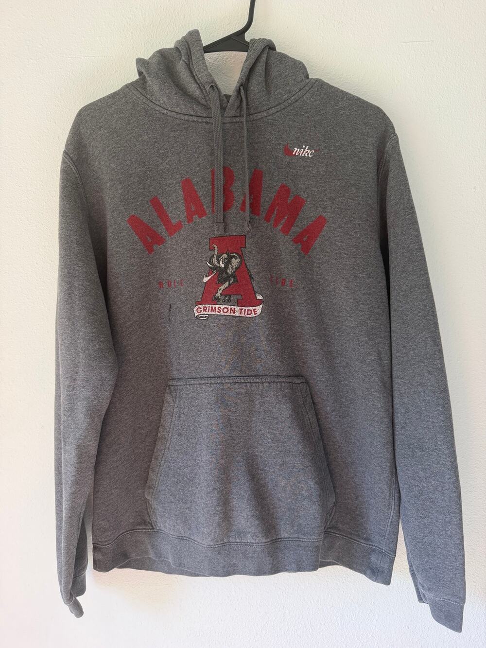 Nike Gray Alabama Crimson Tide Football Graphic Hooded Sweatshirt Hoodie Size M